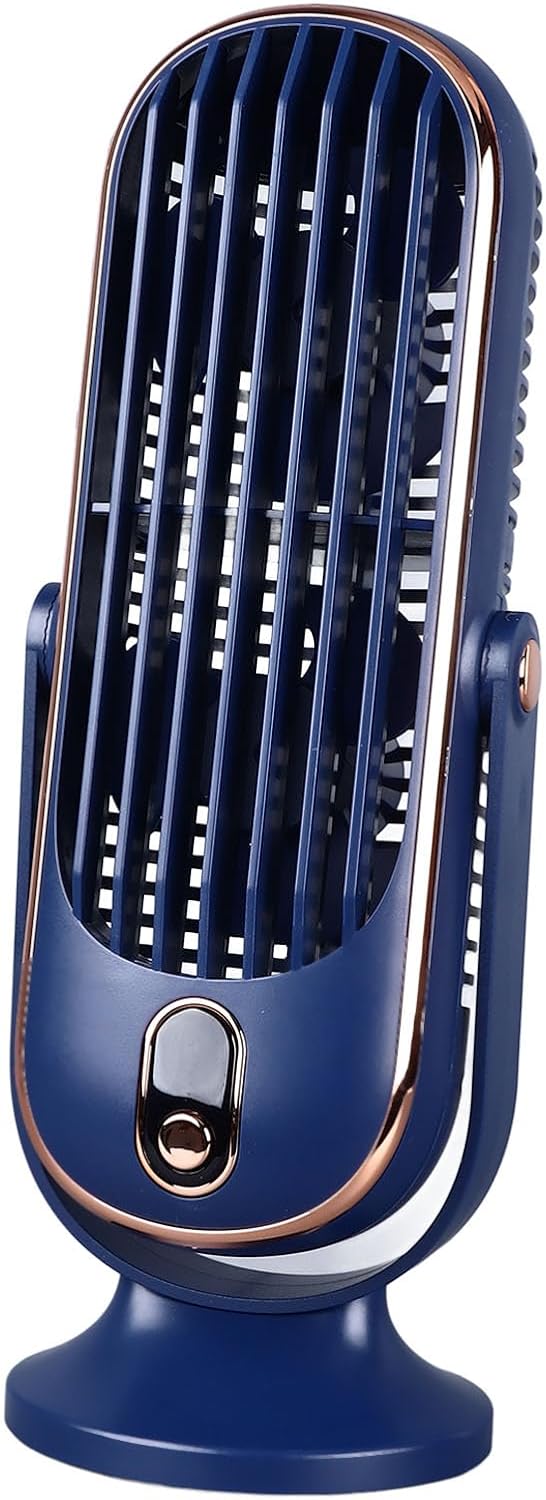 Haofy Table Tower Fan - USB Plug-In Quiet Motor Fan for Bedrooms and Offices (Blue)