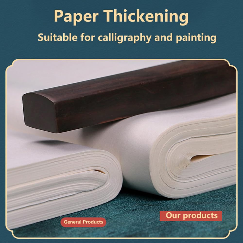 Xuan Paper Half Raw, 13.4" x 27.2" - 100 Sheets, Chinese Japanese Calligraphy Practice, Writing Drawing Rice Paper,Premium Japanese Sumi Paper