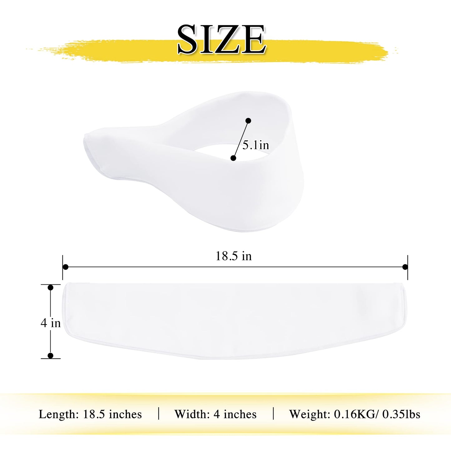 NICETOWN Strong Magnetic Curtain Tiebacks - Modern Simple Style Curtain Ties Backs Holdbacks Holders for Indoor/Outdoor Curtains (White, 18.5 X 4 Inches, Set of 4)