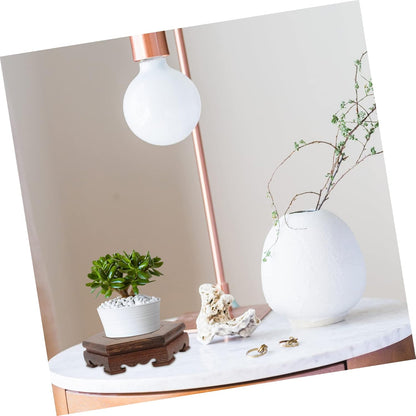 Yardwe 1pc Modern Tank Flower Stand Riser, Vintage Artware Ball Bowl Aquarium Shelf for Plants, Globe Tabletop Tray