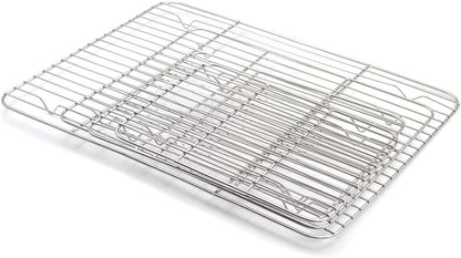 Aspire Cooling Rack 2 Pack | 9" x 7" Stainless Steel Baking Racks for Cooking, Baking, Roasting, Grilling