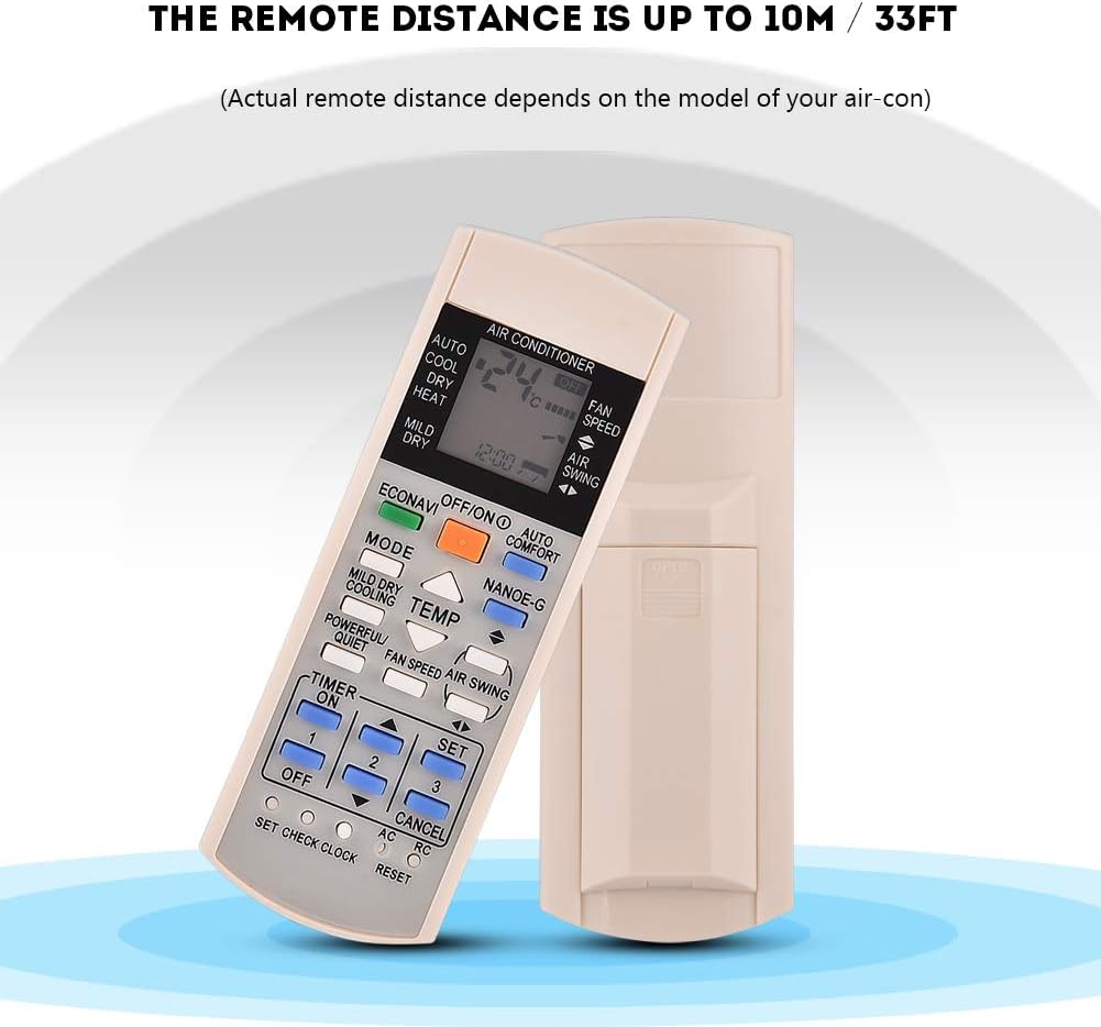 Universal Air Conditioner Remote Control Replacement for Panasonic Models A75c3300, A75c3208, A75c3706, A75c3708