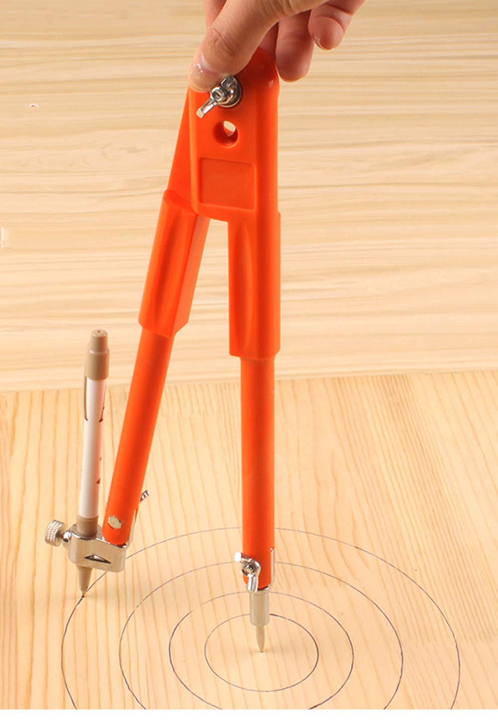 Dtacke Professional Woodworking Compass Pencil Marking Compass Circle Maker Scriber for Geometry (Medium)