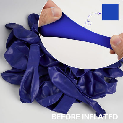 PartyWoo Blue Balloons - 140-Piece Navy Blue Balloon Arch Kit for Birthday, Gender Reveal & More