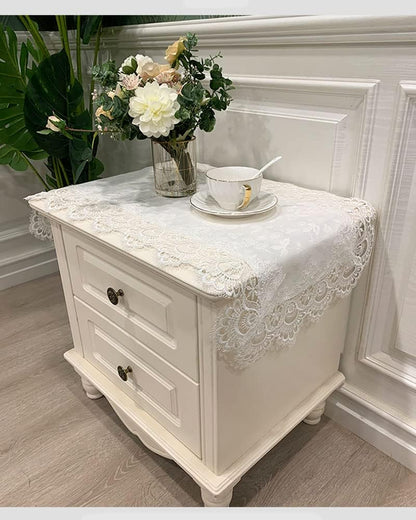1 Pack Elegant Lace Doilies Tablecloth for Bedroom Nightstands