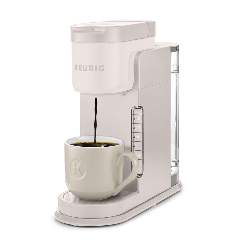 Keurig K-Express Single Serve K-Cup Pod Coffee Maker, 3 Brew Sizes, Strong Button Feature, 42oz Removable Reservoir, Warm Stone