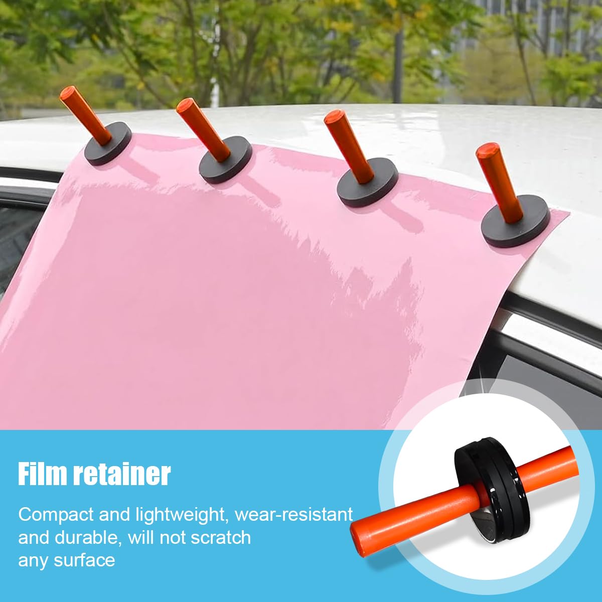 Car Wrap Gripper Magnets Holder Tint Tool, Auto Magnetic Position Tool Vinyl Film Magnet Fixators for Car Wrapping, Sign Vinyl, Window Tint & Crafts Sign Making Vinyl Tools (Orange-8PCS)