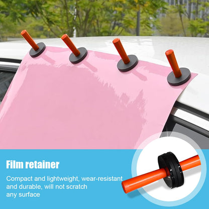 Car Wrap Gripper Magnets Holder Tint Tool, Auto Magnetic Position Tool Vinyl Film Magnet Fixators for Car Wrapping, Sign Vinyl, Window Tint & Crafts Sign Making Vinyl Tools (Orange-8PCS)