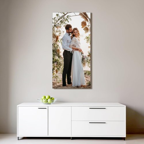 Custom Canvas Prints - Personalized Photo Wall Art for Weddings, Family, and Pets | 20x40 Wrapped Frame