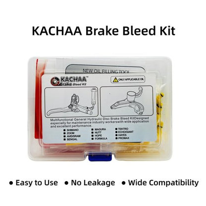 Brake Bleed Kit for Shimano, Tektro, TRP, Magura & Giant, Hydraulic Disc Brake Bleed Kit with 120ml Mineral Oil, Funnel, Syringes and Adapters for MTB Road Bike