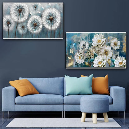 2 Pack Diamond Painting Kits，Large 5D DIY Dandelion Flower Diamond Painting Kits for Adults，DIY Full Drill Crystal Rhinestone Arts and Crafts，Gem Art Painting with Diamond Home Wall Decor (28X16inch)