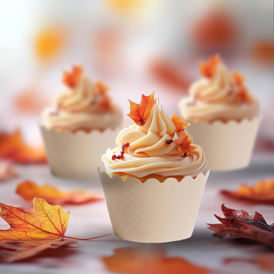 Dress My Cupcake Standard Ivory Beige Cupcake Wrappers, Set of 50