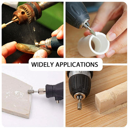 60 Grit Diamond Grinding Bits Compatible with Dremel Rotary Tool, 20 Pcs Stone Carving Diamond Drill Bits with 1/8 Inch Shank for Stone Carving, DIY Grinding, Polishing, Engraving