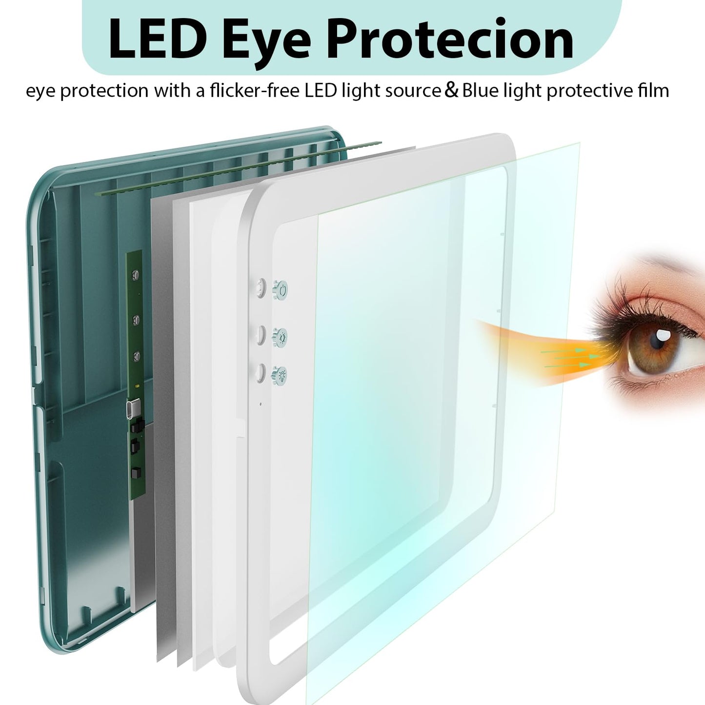 HIUKCOLED Wireless Battery Powered A3 Light Pad, 3 Colors Stepless Dimmable and 6 Levels Brightness Light Board, Rechargeable LED Light Tracing Box for Diamond Painting,Cricut Weeding Vinyl Tools