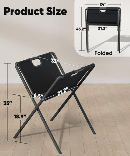 Mocomax Canvas Art Print Rack for Painting, Portable Folding Art Display Stand in Artist Galleries & Studios, Functional Art Storage Drying Rack for Posters, Artwork, Prints, Canvas, Panels, Black (M)