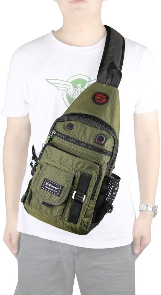 Vanlison Crossbody Sling Bag Small Backpack for Men Women Teens Bag