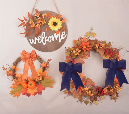 2 Rolls Burlap Ribbon Set, 21.87 Yards 2 inch Wide Burlap Weave Ribbon for Craft Wreaths Wrapping Bows Christmas Tree (Orange+Natural+Jute Twine)