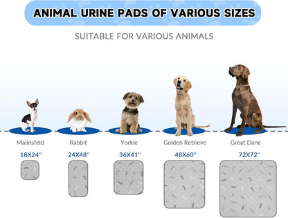 Sunheir Washable Dog Pee Pads - Heavy Absorbency, Waterproof & Non-Slip | Grey, 2-Pack for Potty Training