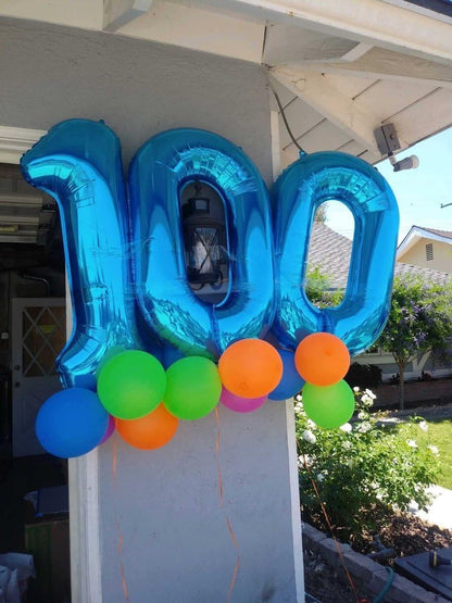 Metallic Blue Number 2 Balloon - 40 Inch 2nd Birthday Decoration for Toddlers | Sparkling Party Decor