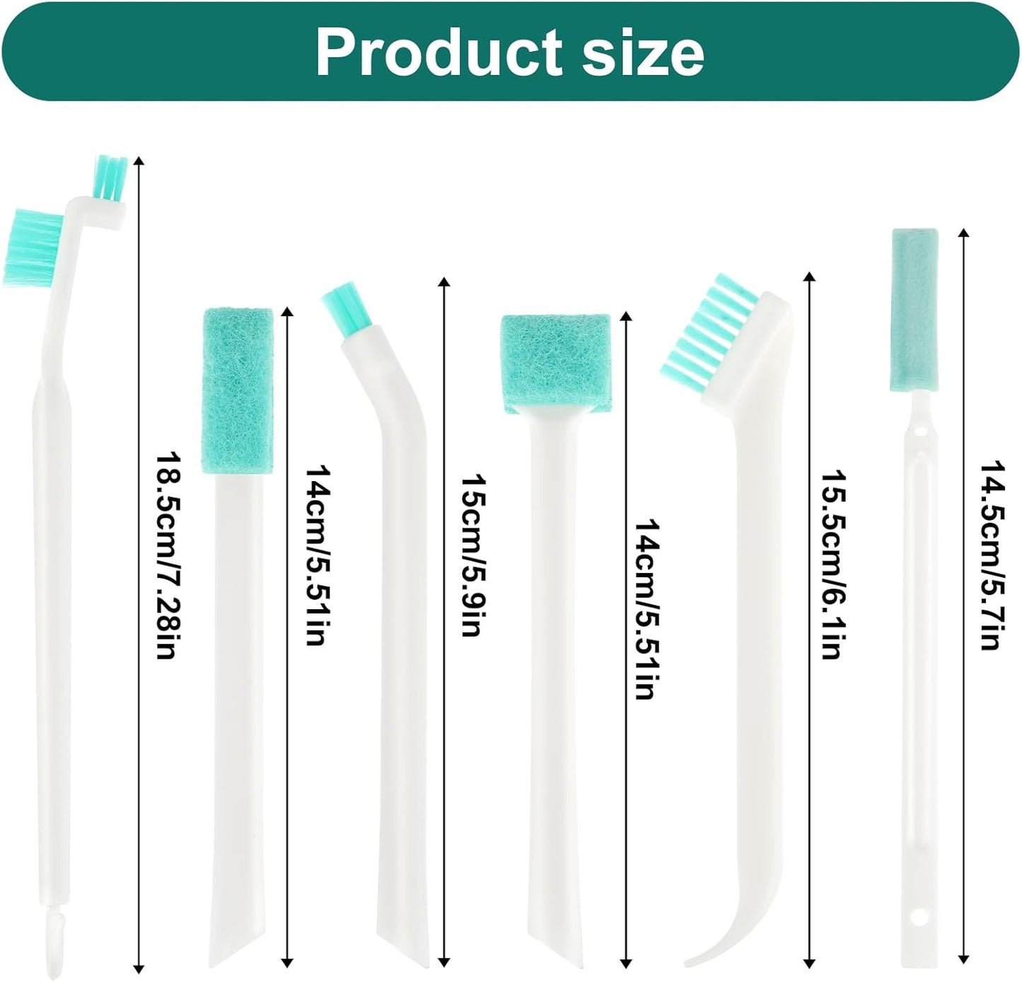 8Pcs Detailed Cleaning Tool Set, Small Cleaning Brushes for Household, Tiny Scrub Cleaner Brush for Window Groove, Car,