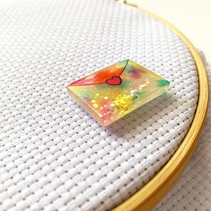 Magnetic Sewing Needle Box Flower Yarn Butterfly Pattern and Adorable Envelope Needle Minder for Cross Stitch Embroidery Needlecraft