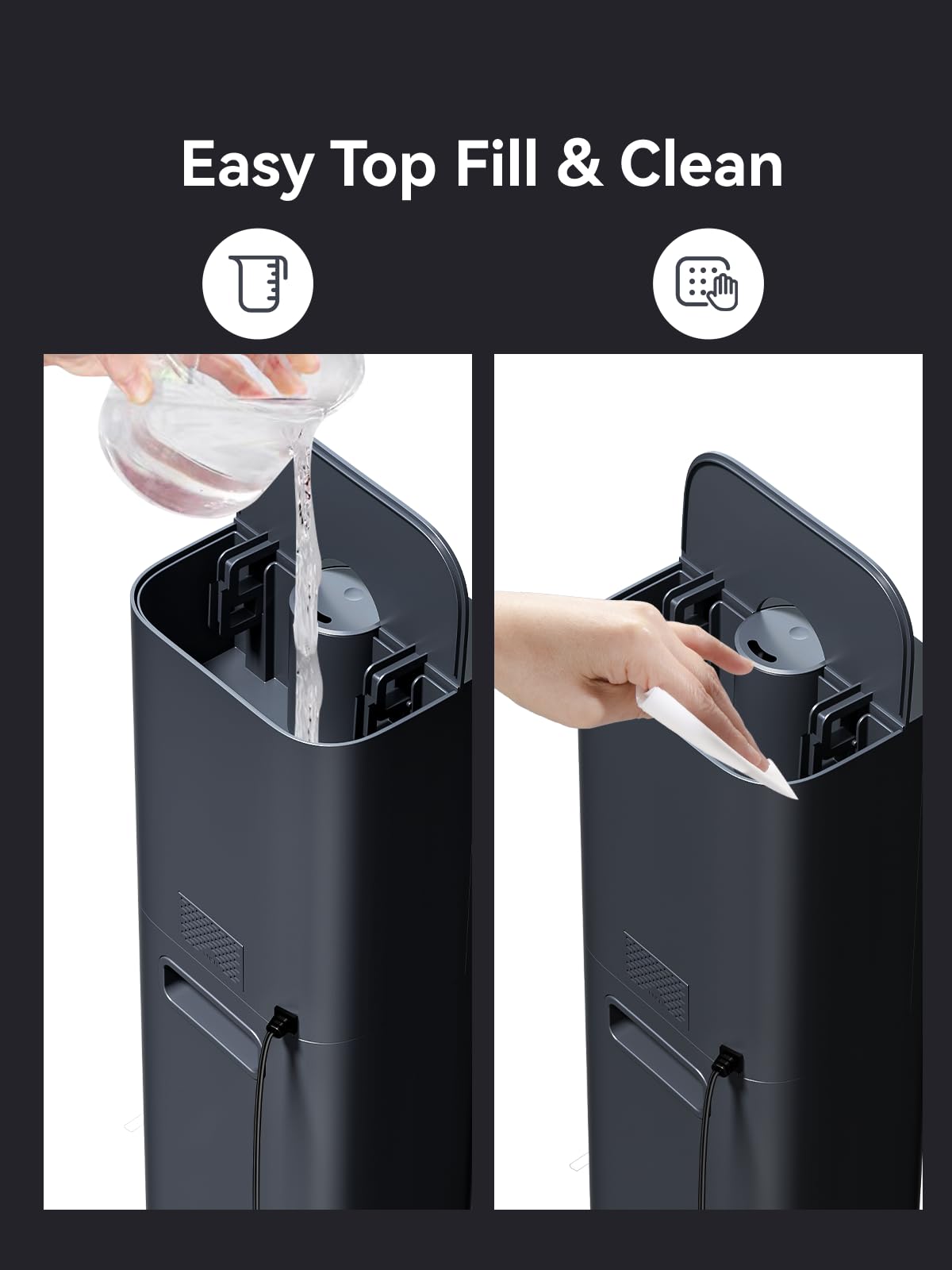 Humidifiers for Bedroom, 2.11Gal 8L Quiet Humidifiers for Large Room with Timer, 360°Nozzle, 3 Speed Ultrasonic Cool Mist Humidifier with Humidistat for Baby Home Adults Plants