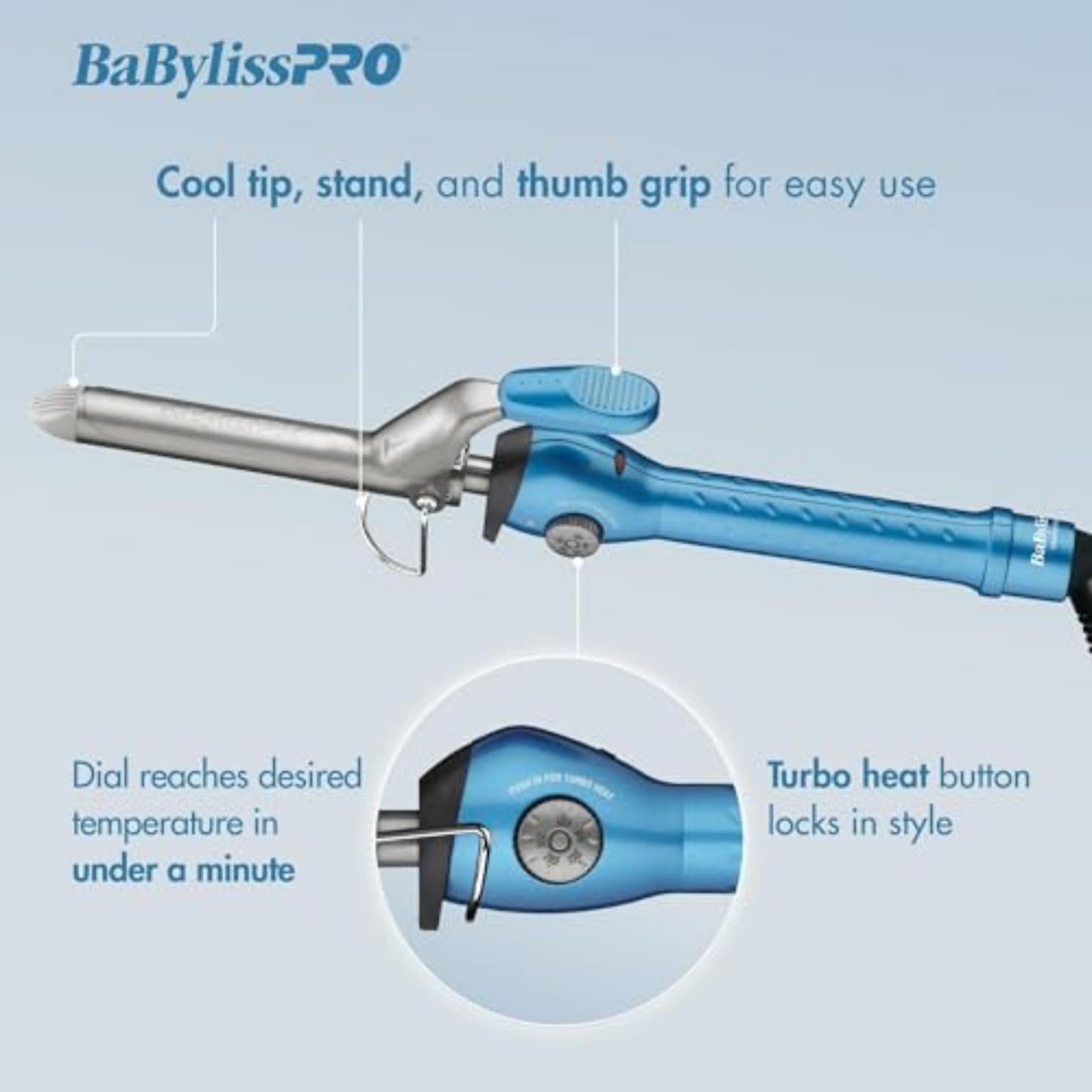 Nano Titanium Spring Curling Iron, Professional Hair Wand, Tool for Stylists, Nano Titanium Technology for Tight Curls or Loose Waves