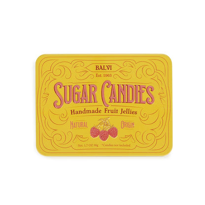 Balvi Sugar Candies Jewelry Box Yellow Simulates a Tin/Velvet Candy Box, Gift