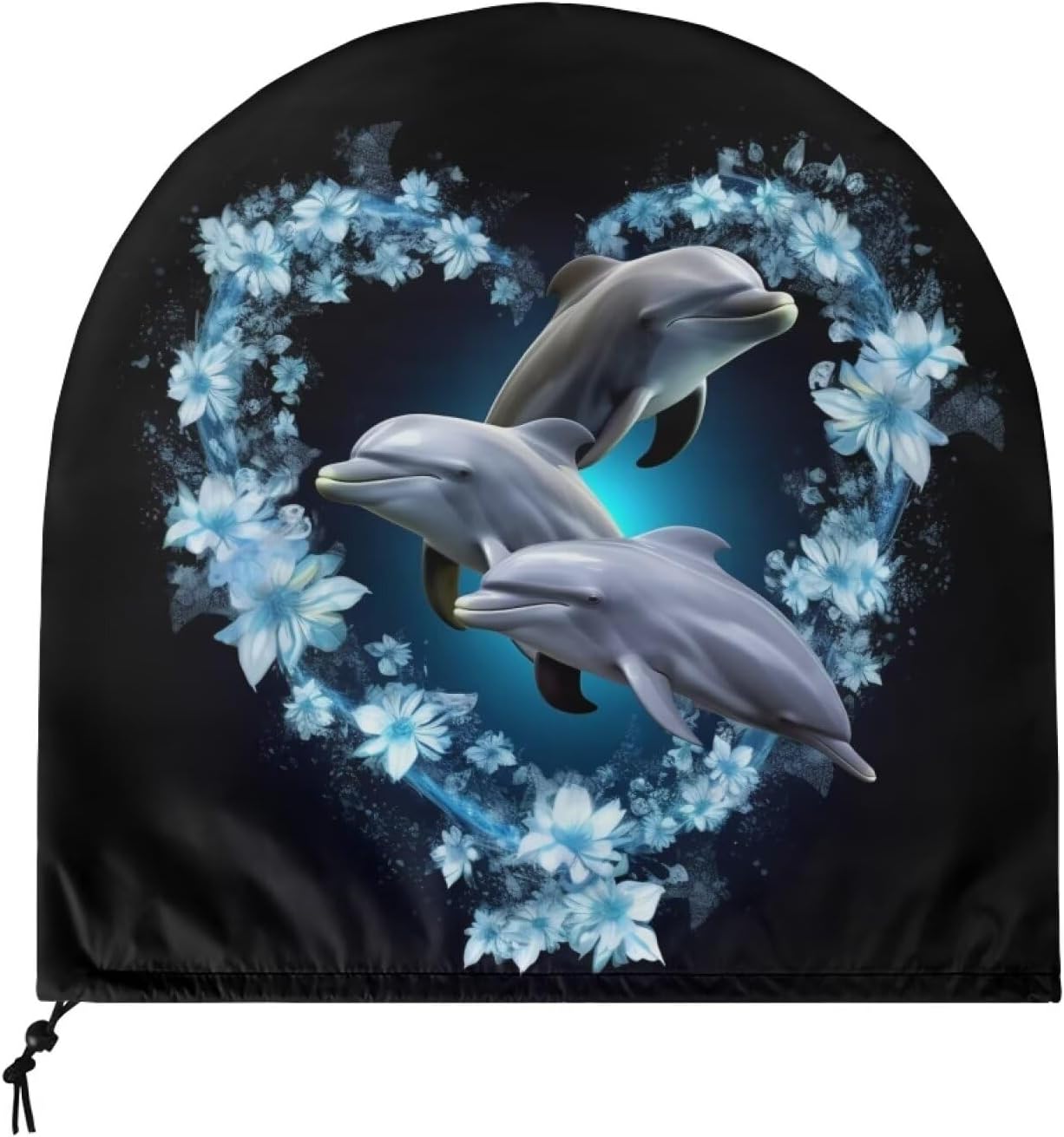 Upetstory Adorable Dolphin Fan Cover, 16 18 20 24 Inch Industrial Floor Fan Cover, Electric Household Floor Fans