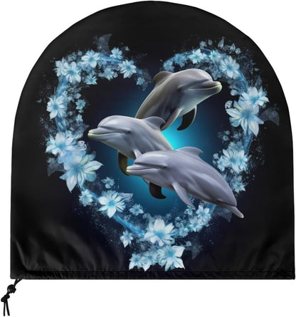 Upetstory Adorable Dolphin Fan Cover, 16 18 20 24 Inch Industrial Floor Fan Cover, Electric Household Floor Fans