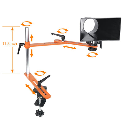 ZICT Dust Hood Stand with Folding Extension Arm, Wood Lathe Dust Hood Collection fittings, Dust Collector Accessories