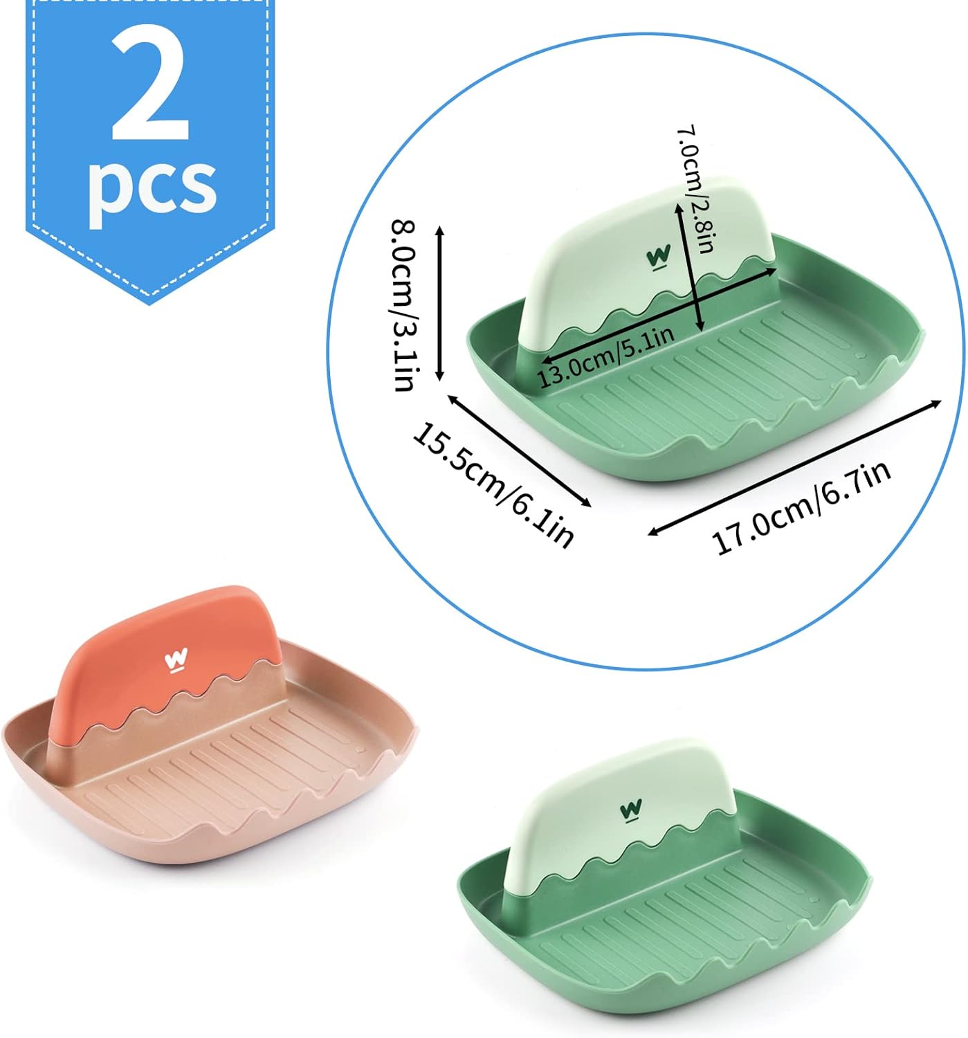 Spoon and Lid Rest, 2 Packs Neat & Drip-Free Utensil Rest for Countertop and Stove Top