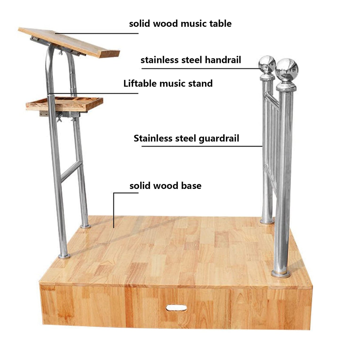 ZEELYDE Lectern Podium Stand,Solid Wood Podium Music Podium Student Platform Chorus Stage School Classroom Podium Leadership Conference Podium