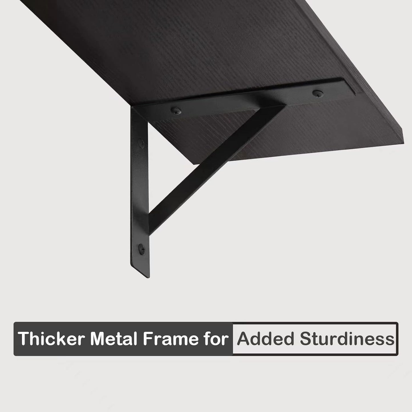 23.6 Inch Set 2, DINZI LVJ Long Wall Shelves, Wall Mounted Shelves of Easy-to-Install, Storage Ledges with Sturdy Metal