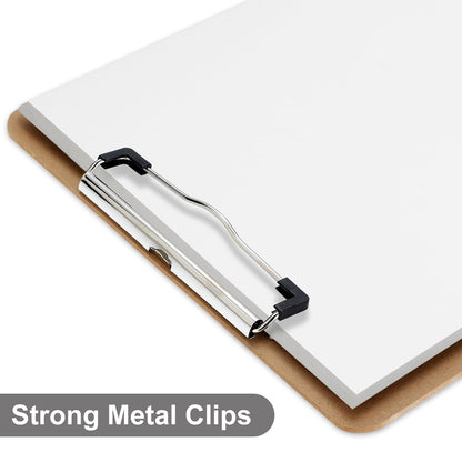Macroclo Wood Clipboards 40 Pack, Letter Size Hardboard Clip Board 8.5x11 for Classroom, Students, Kid, A4 Standard Size 9" x 12.5" with Low Profile Clip, Office & School Supply