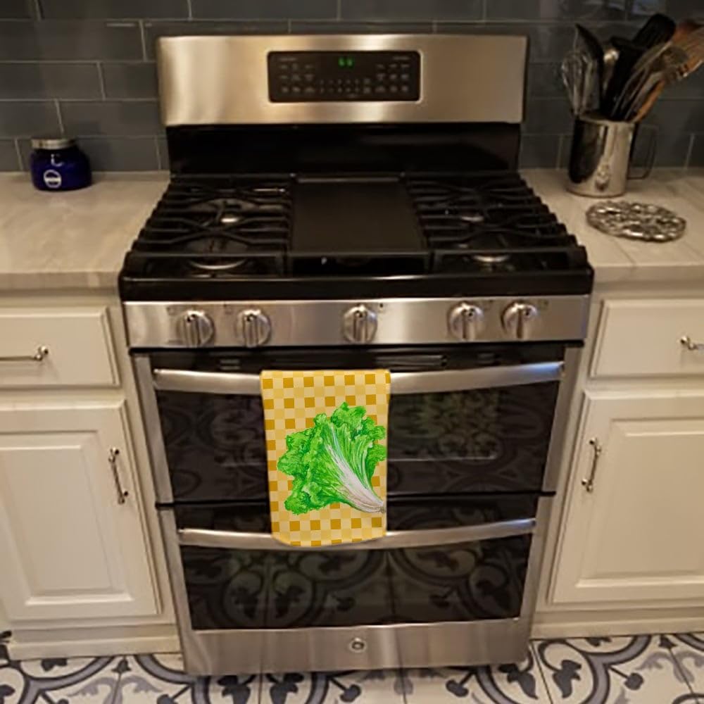 Caroline's Treasures BB7203KTWL Lettuce on Basketweave Kitchen Towel, Decorative Bathroom Towel for Face, Tea, Dishcloth