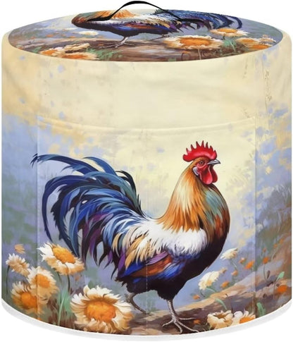 Rooster Air Fryer Cover, Dustproof Red Rice Cooker Storage Bag for Kitchen Home Decor