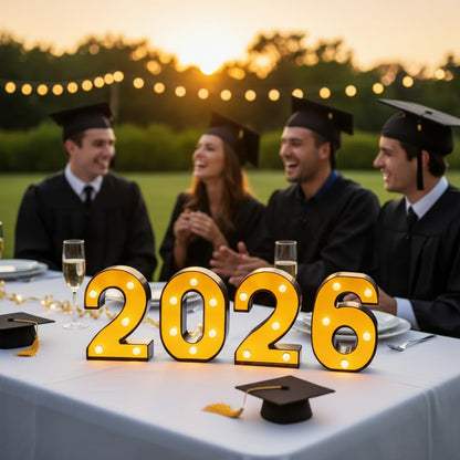 2026 Graduation Decorations Prom Decorations 2026 Black And Gold Graduation Decorations 2026 Light Up Letters 2026 Numbers For Graduation