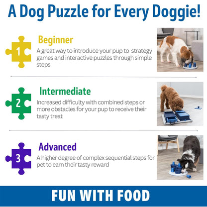 TRIXIE Poker Box 2 Dog Enrichment Toy, Advanced Level 3 Dog Puzzle, Interactive Treat Game