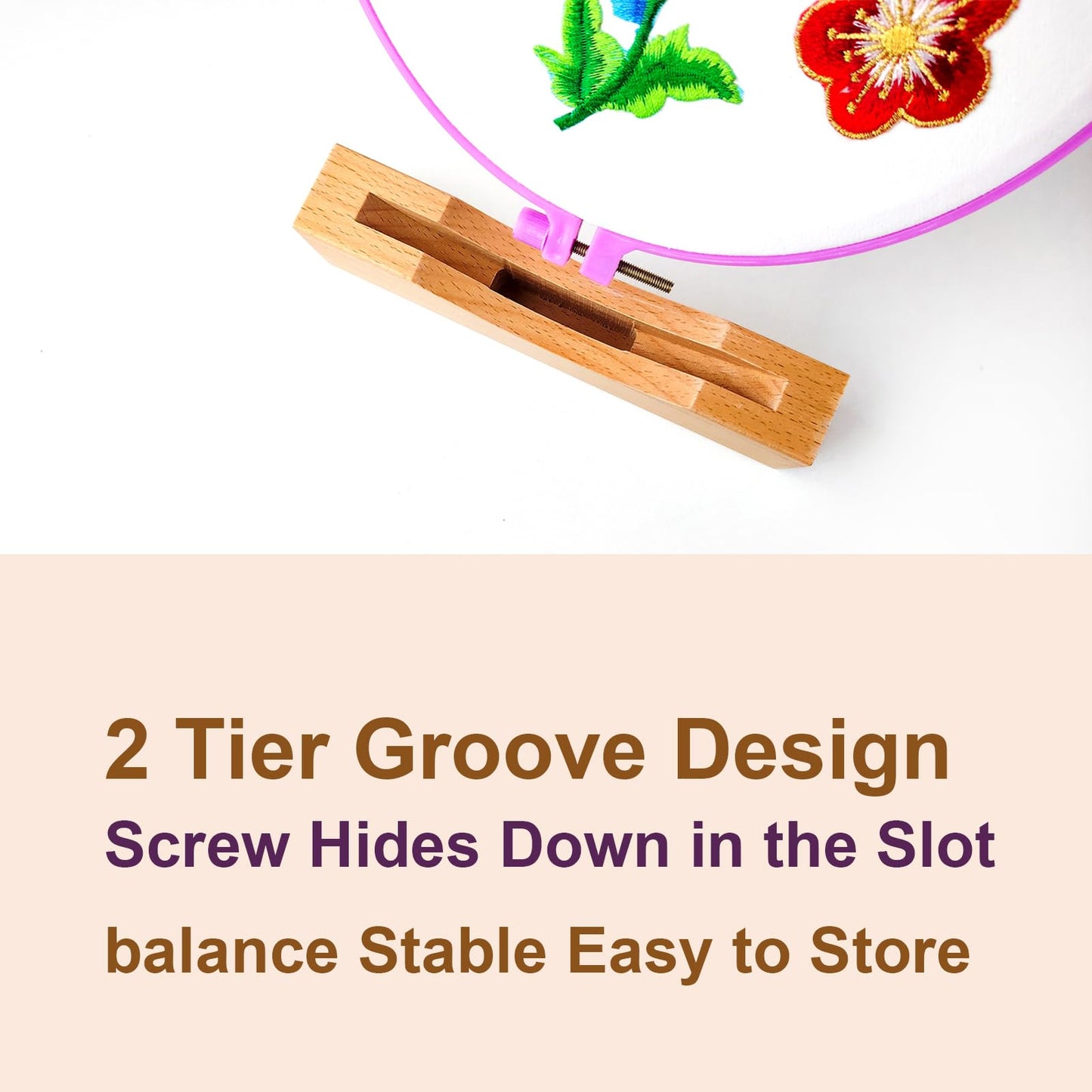 Embroidery Hoop Display Stand 3Pack Suitable Embroidery Hoop Frame,Cross Stitch Stand Base Embroidery Display Stand Display Cross Stitch Hoop Frame Stand (Suitable 7-9.6IN Frame)