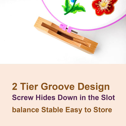 Embroidery Hoop Display Stand 3Pack Suitable Embroidery Hoop Frame,Cross Stitch Stand Base Embroidery Display Stand Display Cross Stitch Hoop Frame Stand (Suitable 7-9.6IN Frame)