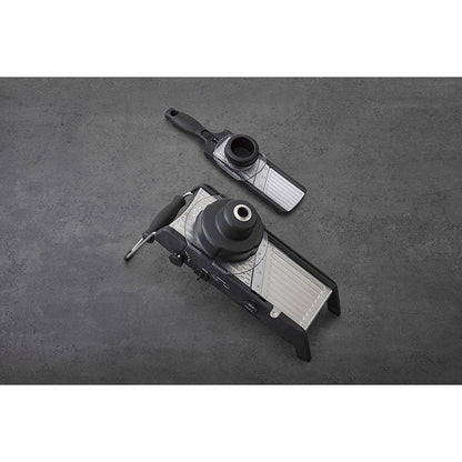 PL8 Professional Mandoline 2.0 - Adjustable Mandoline Slicer with 4 Cutting Thicknesses, Spring-Loaded Hand Guard, Stainless Steel Slicing Ramp, Foldable Non-Skid Feet for Safe, Convenient Food Prep