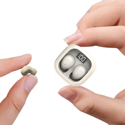 Smallest Invisible Mini Earbuds Wireless Bluetooth, Low Profile Micro Tiny Discreet Hidden Earbuds for Work, Small Headphones, Invisible Sleep Wireless Earphone IPX5 Waterproof for Small Ear Canals
