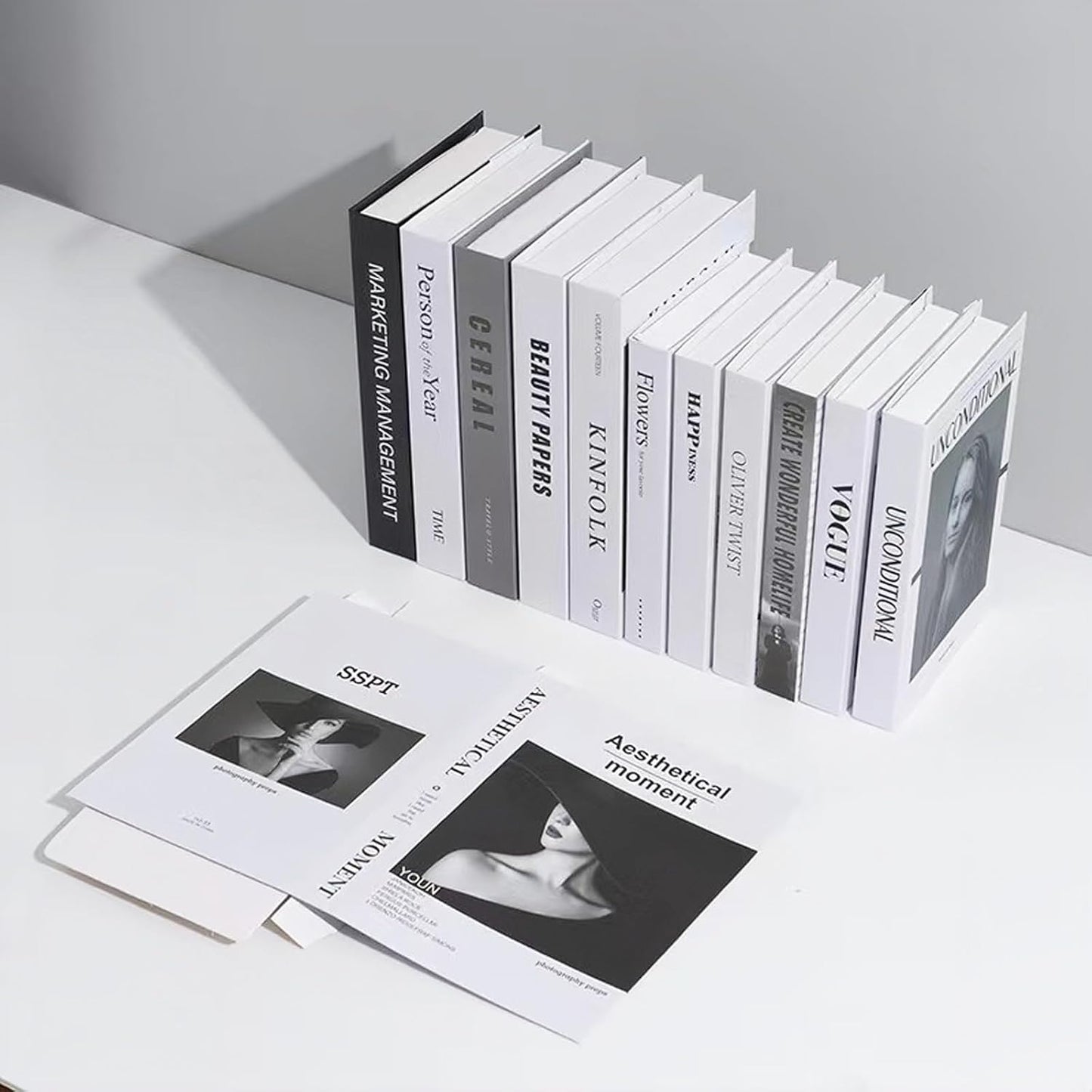 EFH 6 (Set 1) Pcs Faux Books for Modern Decoration - Fashionable Fake Books for Home Decor - Aesthetic Entryway, Coffee