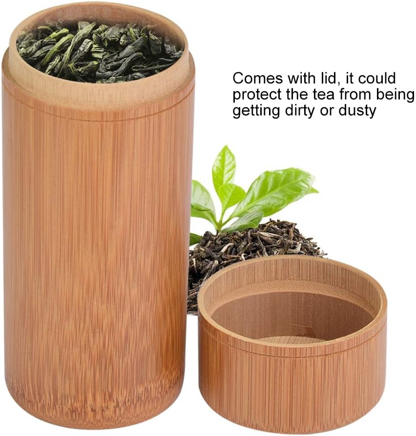 Mumusuki Tea Jar, Portable Sealed Tube Tea Storage Box for Farmhouse Kitchen Counter (M)