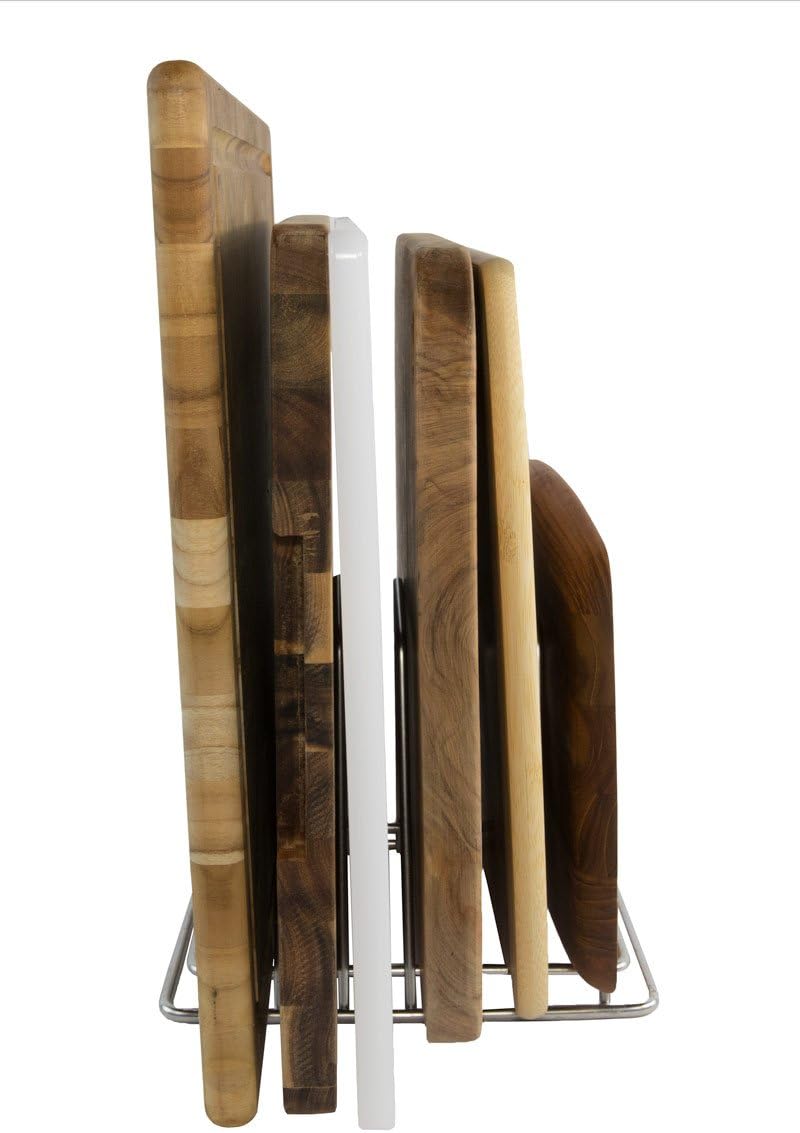 Thirteen Chefs Stainless Steel Cutting Board Rack - Holds 6 Boards up to 3/4" Wide, NSF Approved for Commercial Kitchens