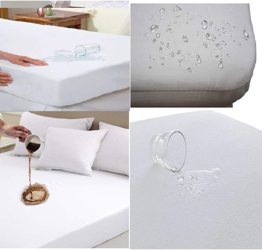 16 Inch Rajlinen Premium King Mattress Protector, Waterproof Cooling Fitted Sheet, Fits Up to Deep Pocket, Soft
