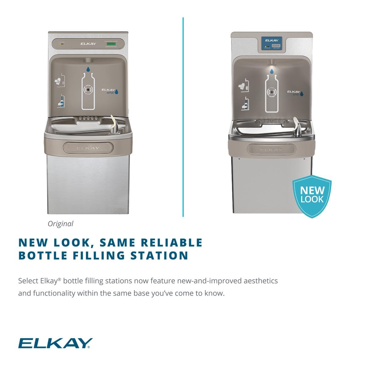Elkay LZS8WSLK ezH2O Bottle Filling Station & Single ADA Cooler Filtered Refrigerated Light Gray