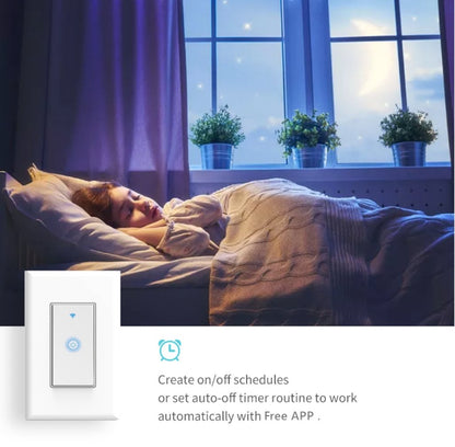 Nexete Smart Wi-Fi Double Light Switch, 2 in1 Single Pole Switch Compatible with Alexa Google Assistant & IFTTT,Remote Control, Timing Function No Hub Required (1-Pack Double)