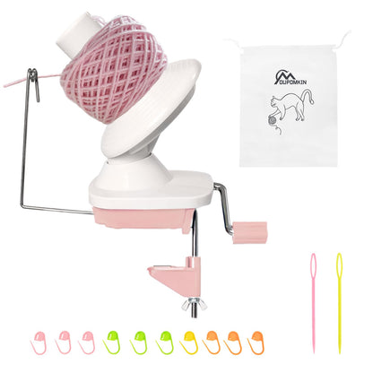 DUPDMKIN Yarn Winder, Hand Operated Yarn Winder for Crocheting, Manual Wool Winder Holder for Fiber and String Balls